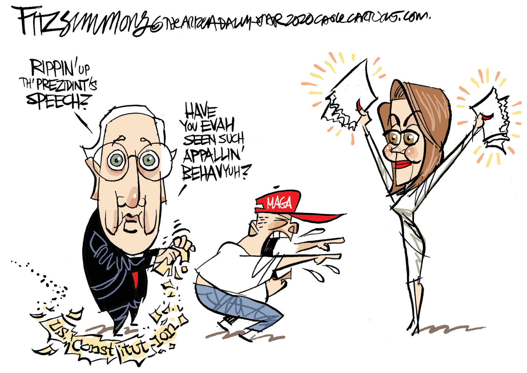 Daily Fitz Cartoon: Appalled